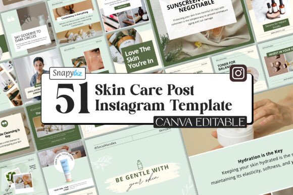 Download Skincare Instagram Canva Templates - Instagram canva Collection