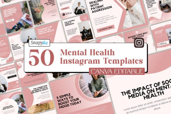 Download Mental Health Instagram Canva Templates - Instagram canva Collection