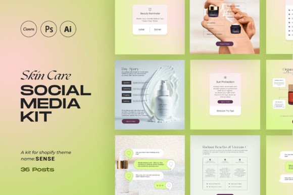 Download Social Media Kit for Sense Shopify Theme - Social media kit Collection