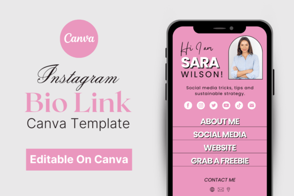 Download Link in Bio Instagram Canva Template - Premium Resources