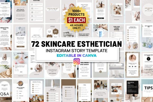Download Skincare Instagram Canva Story Template - Instagram canva Collection
