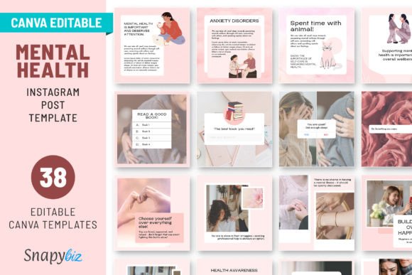 Download Mental Health Instagram Canva Post Temp - Instagram canva Collection