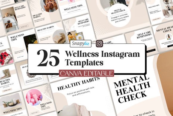 Download Free Wellness Instagram Canva Templates - Instagram canva Collection