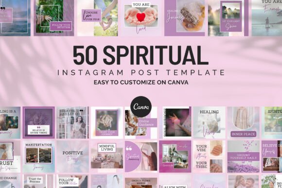 Download Spiritual Instagram Canva Post Templates - Instagram canva Collection