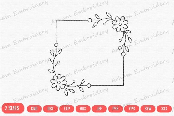 Download Elegant Monogram Floral Square Frame - Elegant Collection
