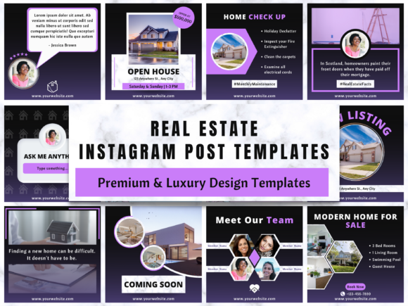 Download Real Estate Instagram Canva Templates - Instagram canva Collection