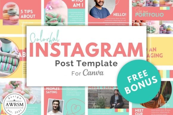 Download Colorful Instagram Canva Template - Premium Resources