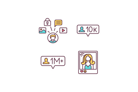 Download Influencer Marketing RGB Color Icons Set - Influencer marketing Collection